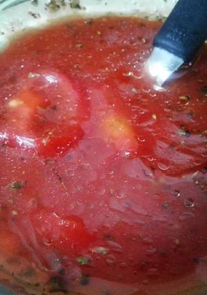 Una foto de Salsa para pizza sin  cocción