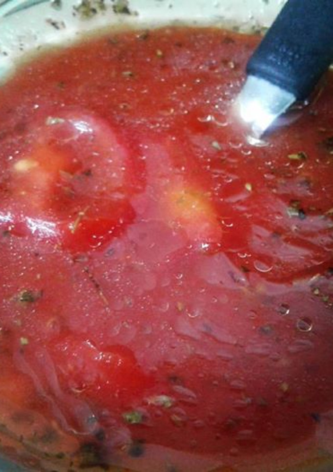 Una foto de Salsa para pizza sin  cocción