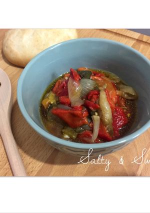 Foto principal de Escalivada de verduras y bacalao
