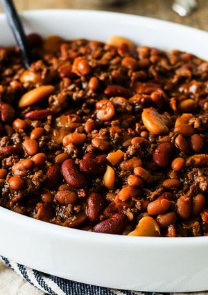 A picture of Three Bean Baked Beans.