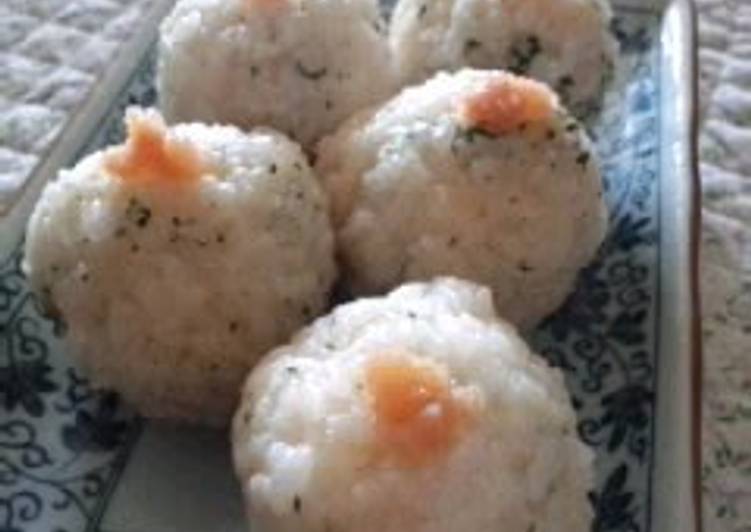 Simple Way to Prepare Any-night-of-the-week Onigiri Rice Balls with Salted Cod Roe and Parsley