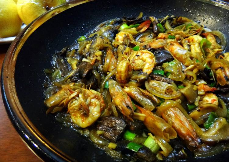 Shrimp Fried Mushroom with Butter