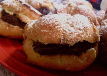 Easy Fast Cooking Sunshines chocolate cream puffs Delicious Perfect