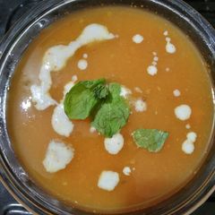 A picture of Pumpkin veggie soup.