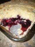 Apple, Blackberry and Custard Crumble