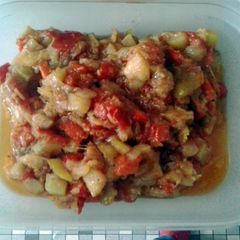 A picture of Vegetable sauce (samfaina).