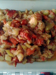 A picture of Vegetable sauce (samfaina).