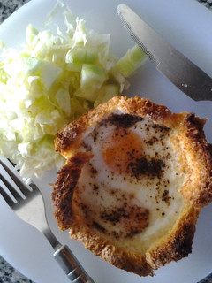 A picture of Baked Eggs in the Basket..
