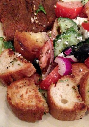 A picture of Seasalt and Rosemary Croutons.