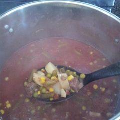 Delicious Beef Vegetable Soup. A picture of Delicious Beef Vegetable Soup..