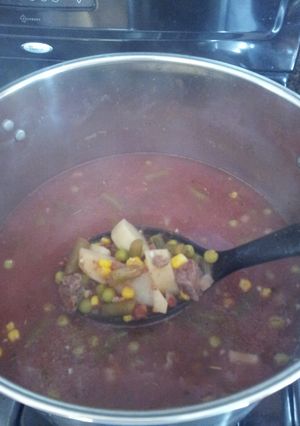 A picture of Delicious Beef Vegetable Soup..