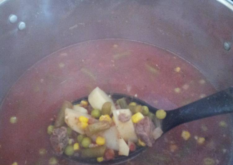 Delicious Beef Vegetable Soup.
