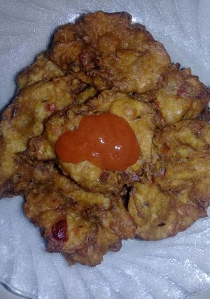 Foto resep Bakwan ikan teri pedas