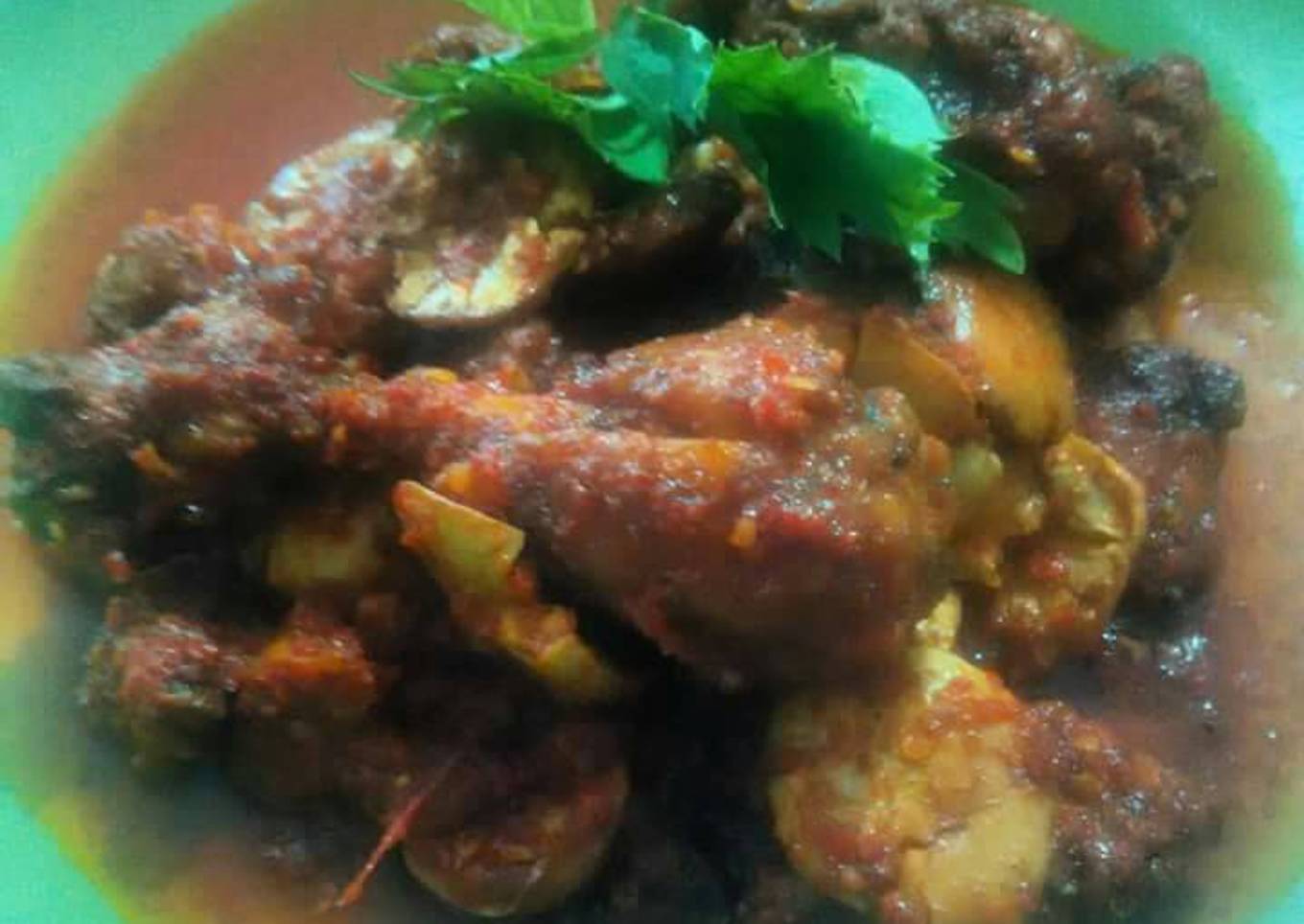 Balado ayam jengkol lezat