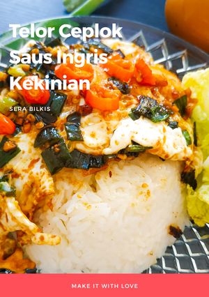 Foto resep Telor ceplok saus inggris kekinian