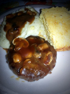 A picture of Salisbury Steak w/Herb Mashed Potatoes.