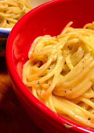 A picture of Cacio e Pepe.