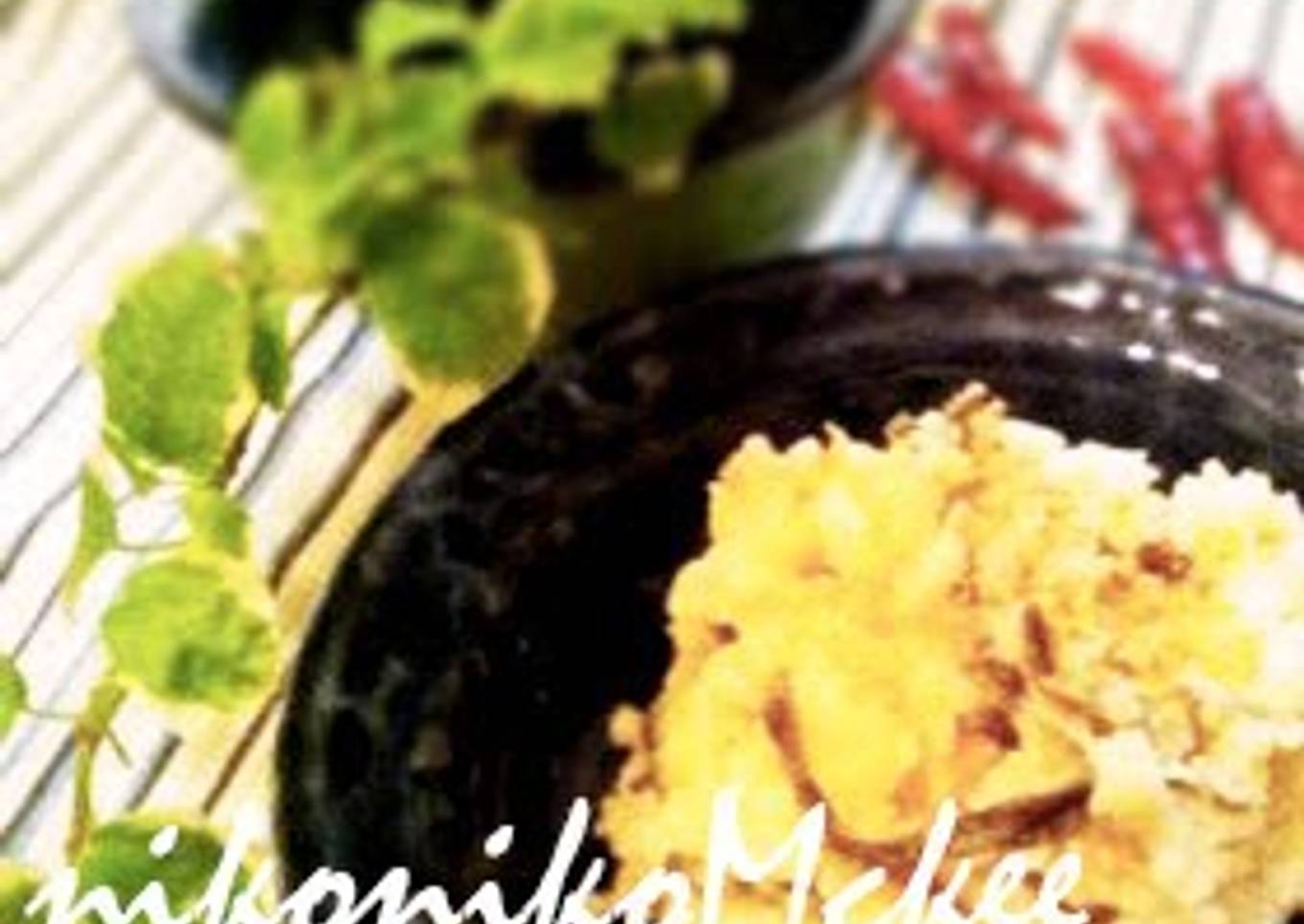 A healthy Japanese potato salad without mayonnaise for bento