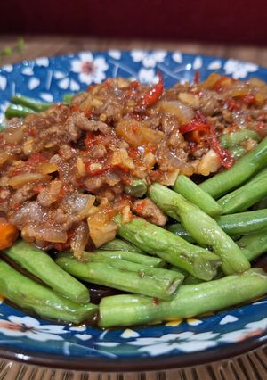 Foto resep BUNCIS BELACAN DAGING GILING ▪︎👍