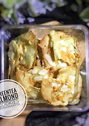 Foto resep Green Tea Almond Cookies