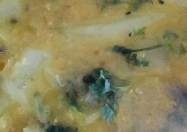 Recipe of Speedy Masoor daal with raw papaya