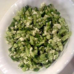 cuke salad (vegetarian hcg protocol) A picture of cuke salad (vegetarian hcg protocol).