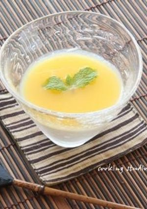 A picture of Easy Jiggly Almond Tofu with Orange Sauce.