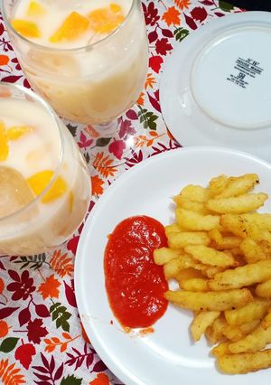 Foto resep Es susu mangga