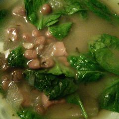 A picture of Jenny's Delicious Ham and Pinto Bean Soup.