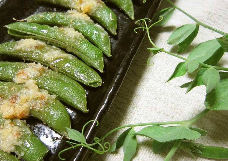 Easy Sugar Snap Peas Baked in the Toaster Oven