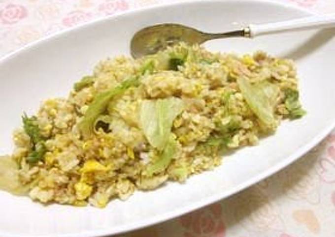 Easiest Way to Make Delicious Simple Lettuce Fried Rice Seasoned Wwth Consomme Soup Stock