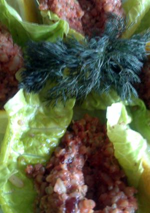 A picture of Sig's Kisir (Turkish Bulgur Patties).