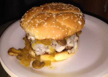 Fast Cooking Methods Cream cheese stuffed burgers this glazed onions and mushrooms Very Delicious Fast Cooking Methods Cream cheese stuffed burgers this glazed onions and mushrooms Very Delicious