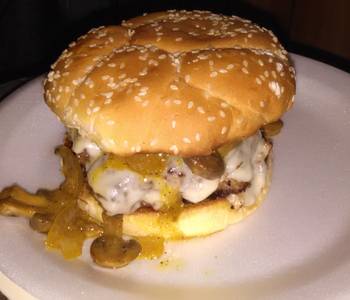 Fast Cooking Methods Cream cheese stuffed burgers this glazed onions and mushrooms Delicious Steady