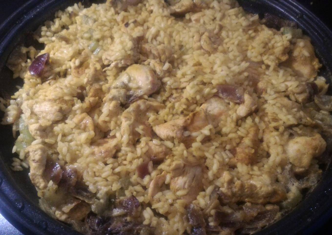 Arroz con pollo en 20min (paellera)