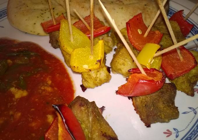 Crocodile kebabs