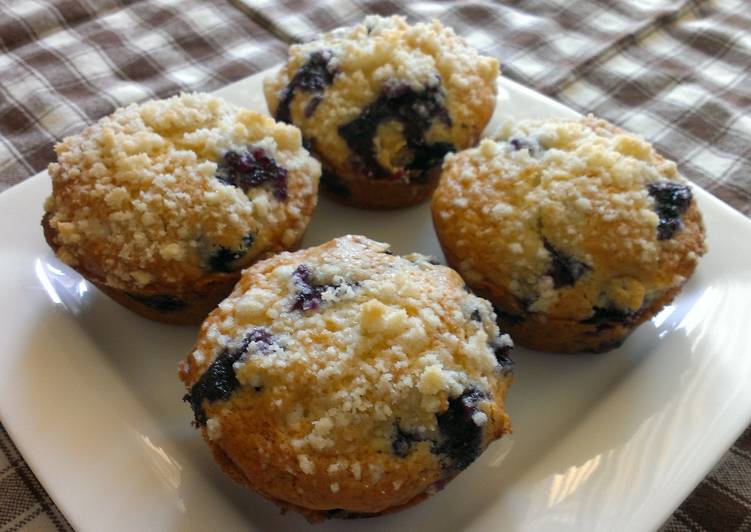 Recipe of Super Quick Homemade Blueberry muffins