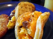 A picture of bacon waffles