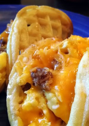 A picture of Waffle Tacos.