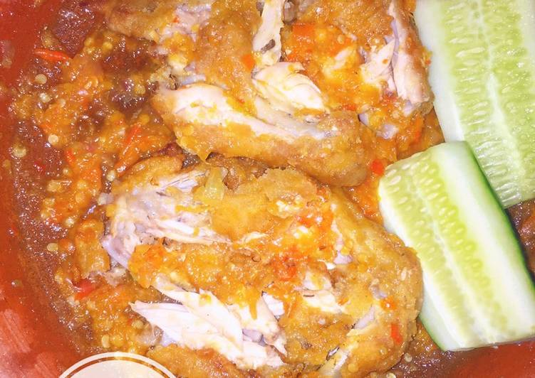 Resep Ayam Geprek Sambal Taichan, Enak Banget