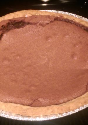 A picture of Angus Barn chocolate cheese pie.