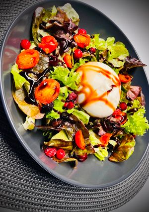 Burrata saláta recept fotója