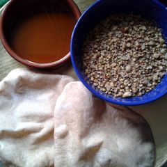 A picture of Egyptian Bread & Dukkah Dip.