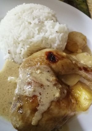 صورة لوصفة دجاج بصوص الكريمه