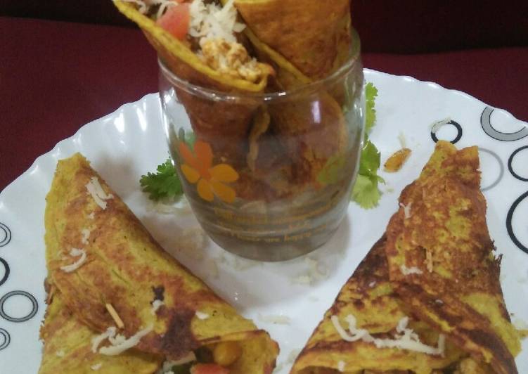 Moong wrap with Paneer stuffing
