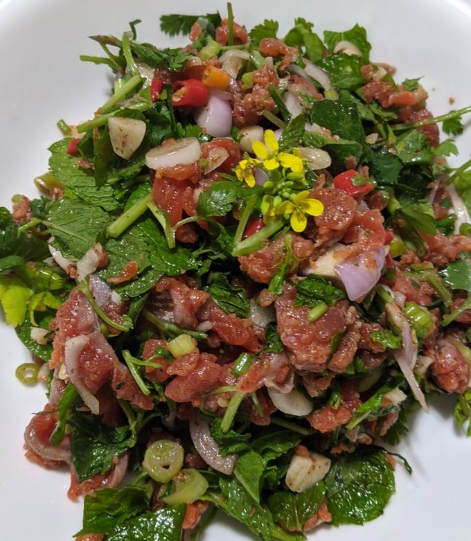 A picture of Larb Salmon.