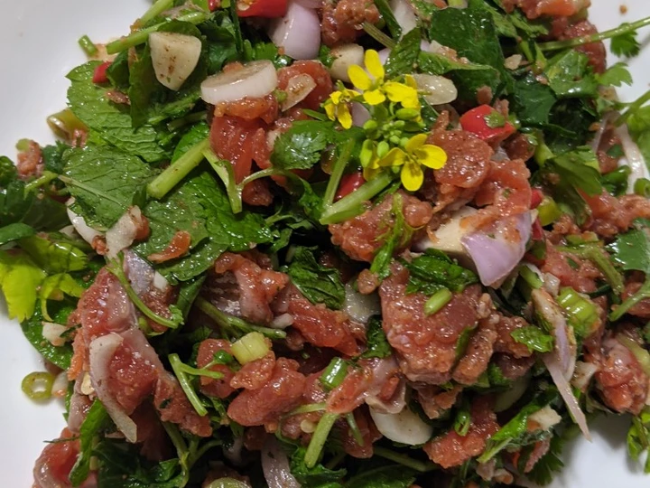 How To Make Larb Salmon which So Delicious