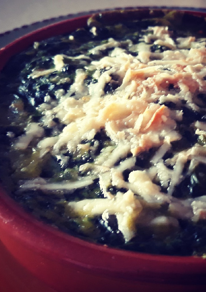 Una foto de Espinacas con crema