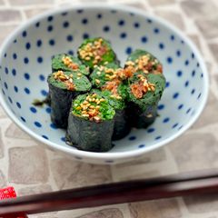 A picture of Japanese Spinach Roll.