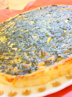 Una foto de Quixé de espinacas salmón y patata